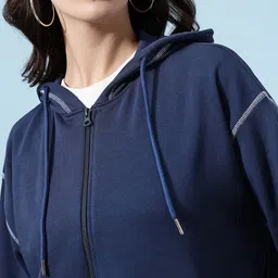 glitchez Contrast Stitch Hooded Sweatshirt image 4