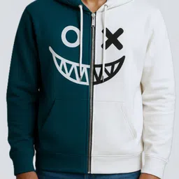 Try This Men Colourblocked Hooded Long Ribbed Hemline Sleeves Sweatshirt-picture-21