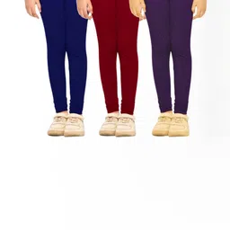Tik Tok WEARS Girls Blue Churidar Length Leggings-picture-23