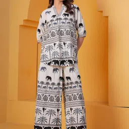 Tvyozs Women Ethnic Motifs Printed Regular Pure Cotton Kurta with Palazzos-picture-24