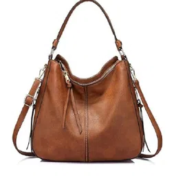 Provogue Women Solid Half Moon Tasselled Hobo Bag-image-14