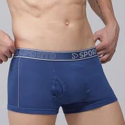 MACHO Pack Of 6 Super Combed Cotton Mid-Rise Short Trunks image 5