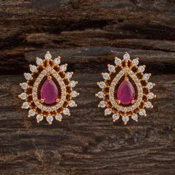Kushal's Fashion Jewellery Teardrop Shaped Studs Earrings-picture-10