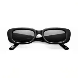 Being Better Unisex Black Lens & Black Rectangle Sunglasses with image 2
