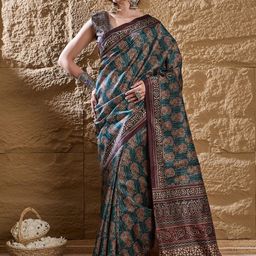 Anouk Bagh Silk Blend Bagh Saree-picture-49