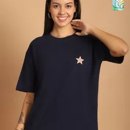 Tromko Women Pack of 2 Graphic Printed Round Neck Cotton Oversized T-shirts-image-71