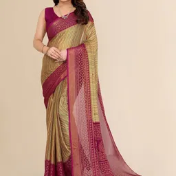 DIVASTRI Woven Design Pure Chiffon Handloom Saree-picture-33