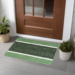 Kuber Industries Green & Black Anti-Skid Door Mats image 2