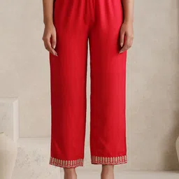 Khushal K Women Anarkali Zari Kurta with Palazzos & With Dupatta image 2