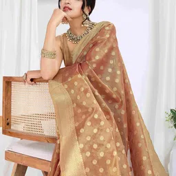 TASRIKA Woven Design Zari Tissue Banarasi Saree-picture-20