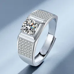 MEENAZ Silver-Plated American Diamond StuddedFingerRing-picture-32