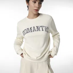 ONLY Women Typography Embroidered Pullover Sweatshirt-image-84