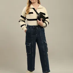 Vero Moda Girls Mid-Rise Cotton Stretchable Jeans-picture-32