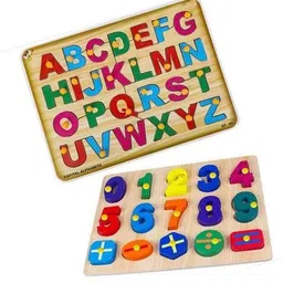 cyrus Pack Of 2 Learning Puzzle Board Toys + Wooden Number Shape Puzzles-picture-27