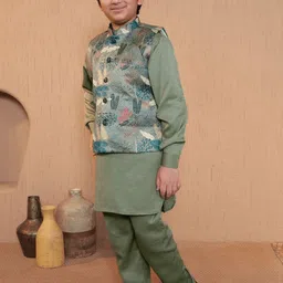 Aj DEZInES Boys Regular Kurta with Pyjamas image 2