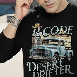 R.Code by The Roadster Life Co. Men Printed Sweatshirt image 5