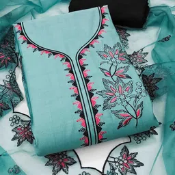 Blissta Embroidered Unstitched Dress Material image 2