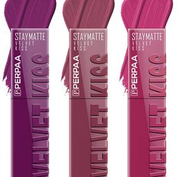 PERPAA Set of 3 Velvet Kiss Waterproof Matte Liquid Lipstick -3.5 ml Each -Shades 03-04-08-picture-25