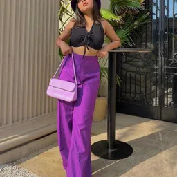 HEY MISSY Women Tailored Straight Fit High-Rise Trousers-image-3