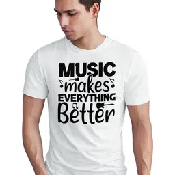 Seekbuylove Men Typography Printed Round neck Short Sleeves Bio Finish Cotton T-shirt-picture-18