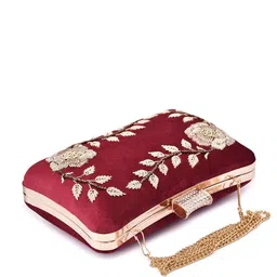 FOR THE BEAUTIFUL YOU Embroidered Box Clutch image 3