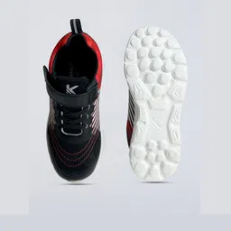 Hopscotch Boys Black Printed Mesh Sport Sneakers image 3