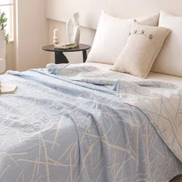 JC HOME Blue & White AC Room 233 GSM Single Bed Quilt image 4