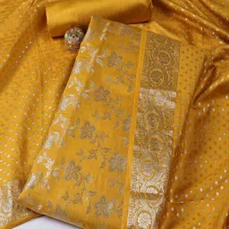 Meena Bazaar Woven Design Art Silk Unstitched Dress Material-picture-15