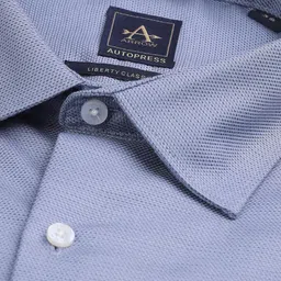 Arrow Men Textured Auto Press Pure Cotton Formal Shirt image 4