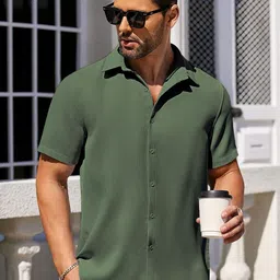 CB-COLEBROOK Men Solid Spread Collar Casual Shirt-image-94