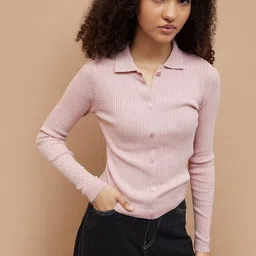 Ginger by Lifestyle Women Ribbed Regular Top image 1