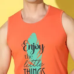 WOOSTRO Pack Of 2 Printed Combed Cotton GymInnerwear VWS26(ENJOY ORANGE)(98 PEACOCK) image 2