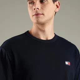 Tommy Hilfiger Men Solid Round Neck Cotton T-shirt image 5