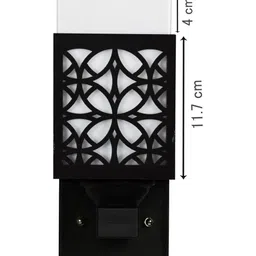 Gojeeva Black Wood Square Wall Lamps image 2