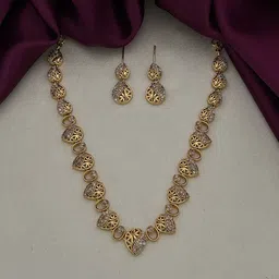 ROFARWORD Gold-Plated Stones Studded Jewellery Set-picture-42