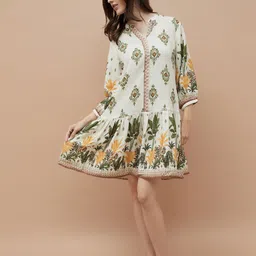 Colour Me by Melange Floral Print Fit & Flare Mini Dress image 4