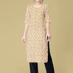 7Threads Pack of 6 Women Ethnic Motifs Printed Thread Work Floral Crepe Kurta-picture-19