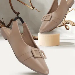 Colo Women Pointed Toe Mules with Buckles Flats image 3