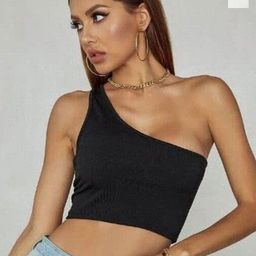 MIXFIT Pack Of 2 Women One Shoulder Fitted Crop Top-picture-31