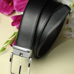 The Roadster Lifestyle Co Men Textured Pin Buckle Formal Belt-image-80