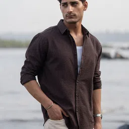 Powerlook Men Striped Casual Shirt image 5