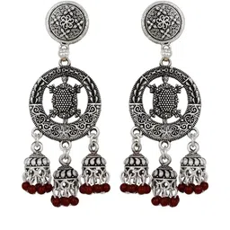 piah Silver-Plated Brass Artificial Beads Earrings-picture-18
