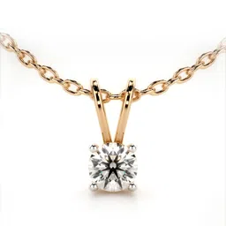 VALANOVA 925 Sterling Silver Rose Gold Diamond Pendant- 0.45 gm-picture-31