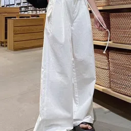 StyleCast Women Wide Leg Mid-Rise Easy Wash Pleated Trouser image 2