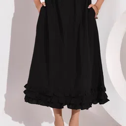 SIDDHO HUM Pure Cotton A-Line Midi Skirt-image-42