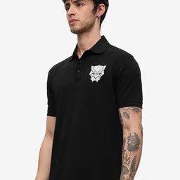 The Souled Store Men Printed Polo Collar T-shirt image 5