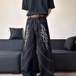 KPOP Men Printed Relaxed Trousers image 5