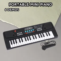 guggu (Piano Keyboard) Toy with 37 Key, Recording and Mic, Adapter for DC Power G115 (Piano Keyboard) Toy with 37 Key, Recording and Mic, Adapter for DC Power G115 Analog Portable Keyboard image 1