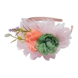Medbuddy Women Plastic Flower Design Pink Leaf Head Band-image-54