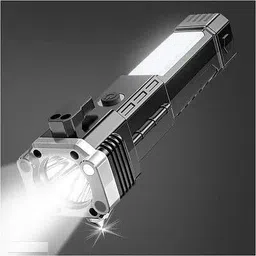 microbots LED 3W Multicolor Glass Hammer & Cutter, Mobile USB Fast Charger Power Bank Torch image 4